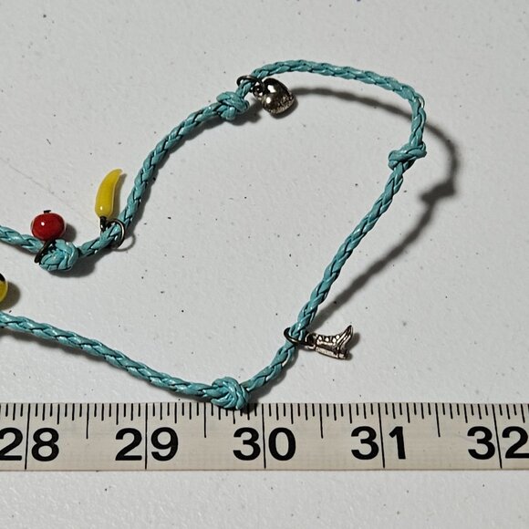 Handmade Turquoise Braided Cord Charm Necklace Assorted Beads Pendants Jewelry - Picture 11 of 12